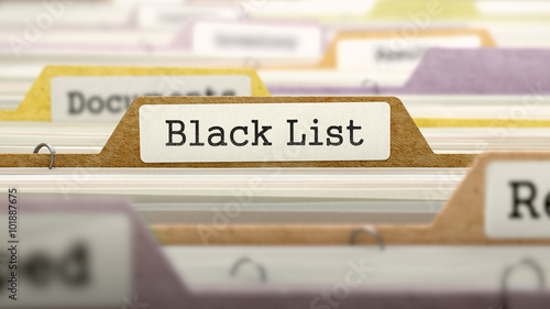 Black List Concept on Folder Register.