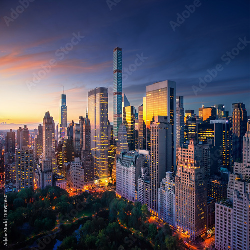 New York City Manhattan at sunrise