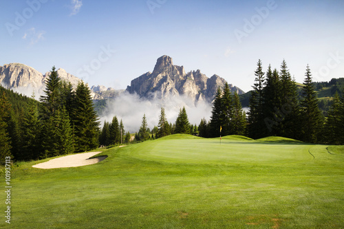 Golf course in the Italian Dolomites