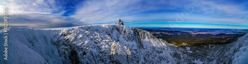 Panorama krajobraz górski zima Śnieżne Kotły