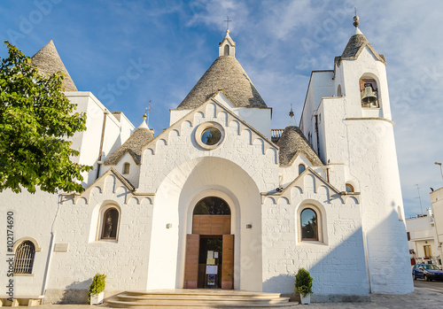 The Trullo church in Alberobello, Apulia, Italy