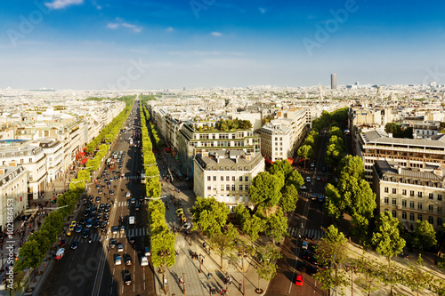 View of Paris from the Arc de Triomphe. Paris.