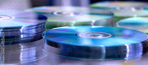 Blue cd stack