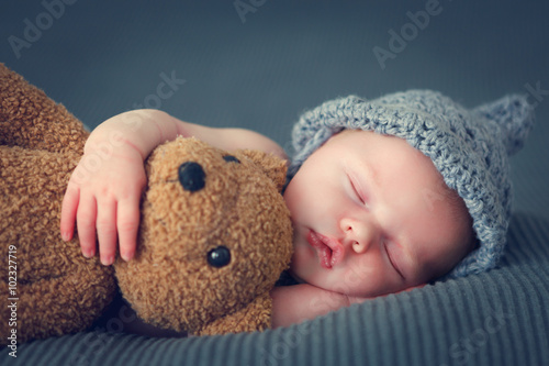 sleeping newborn baby