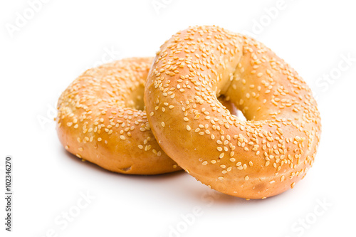 tasty bagel with sesame seed