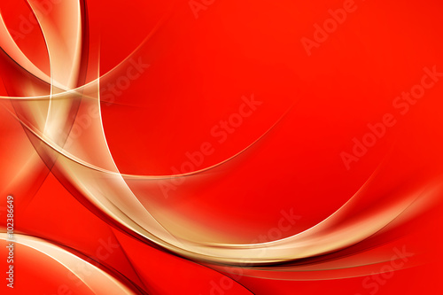 Abstract beautiful motion gold wave red background for design. Modern bright digital illustration.