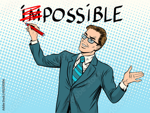 Impossible possible business concept