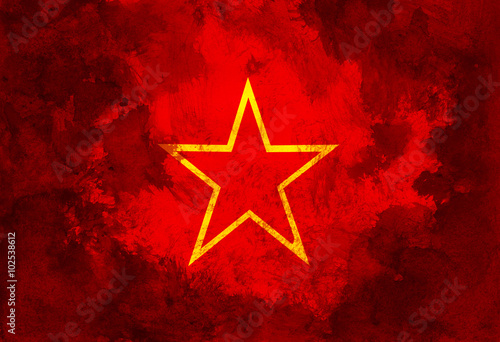 Red star of communism and socialism