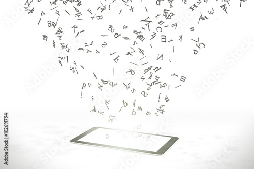 Letters fly from the smartphone