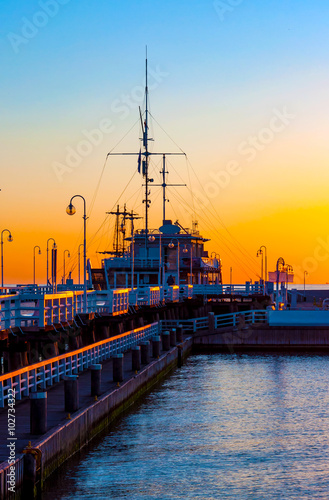 Sopot pier at dawn