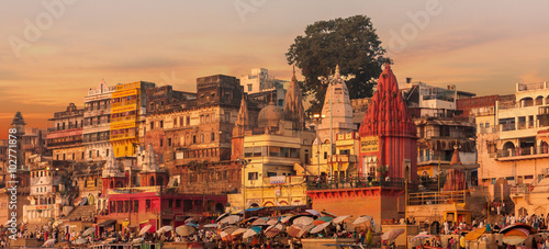 Sunset over Varansi, India