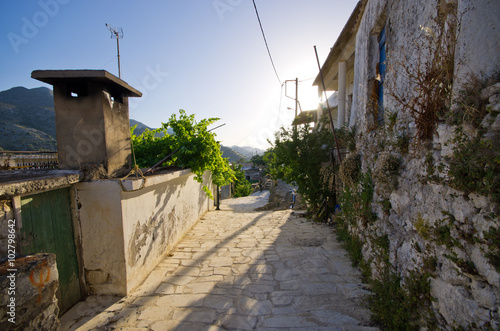 Romantic village Polyrrhenia, Crete, Greece