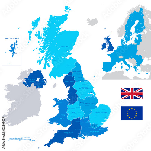 Vector Administrative UK Map