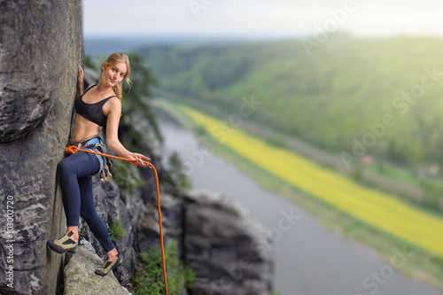 Female extreme climber
