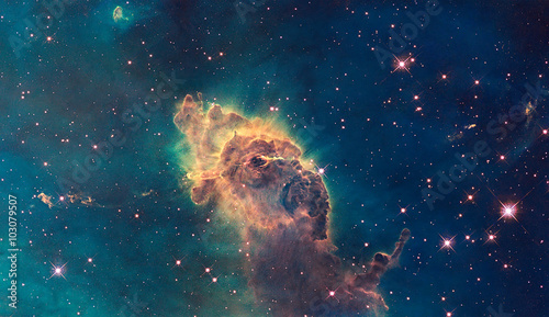 Jet in Carina Nebula. Composed of gas and dust.