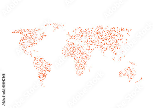 Abstract world map