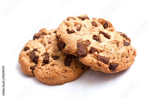 Cookies sur fond blanc