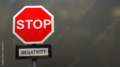 Stop negativity sign.