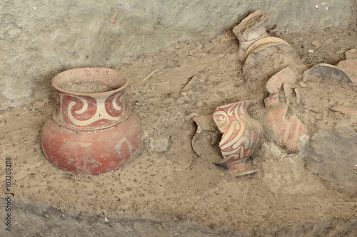 Ancient pottery of Ban Chiang, Udon Thani Thailand