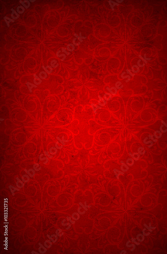 Conceptual red old paper background, vintage texture pattern