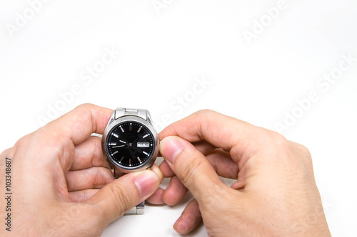 wristwatch changing time