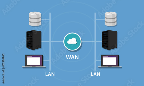 Networking with WAN and LAN connectivity local area network wideintranet topology