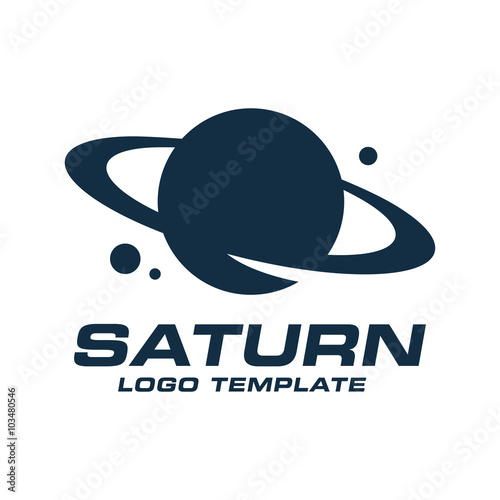 Simple Flat Saturn Logo Template