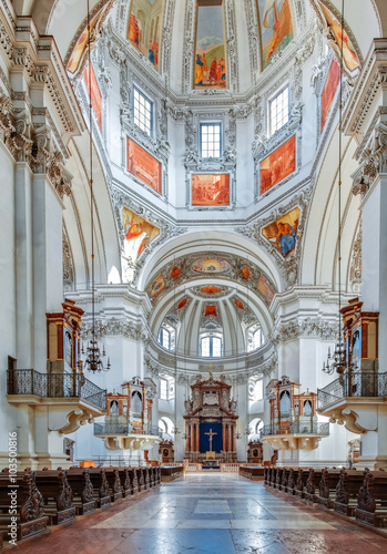 AUSTRIA, SALZBURG. Dome of the Salzburg Cathedral.