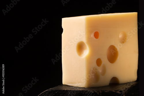 Piece of emmental cheese