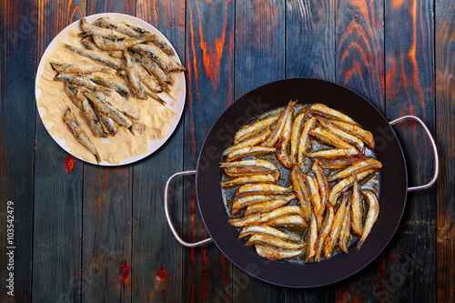 Boquerones fritos Mediterranean fried anchovies