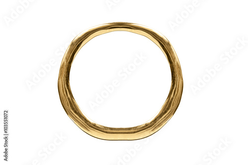Gold bracelet isolated
