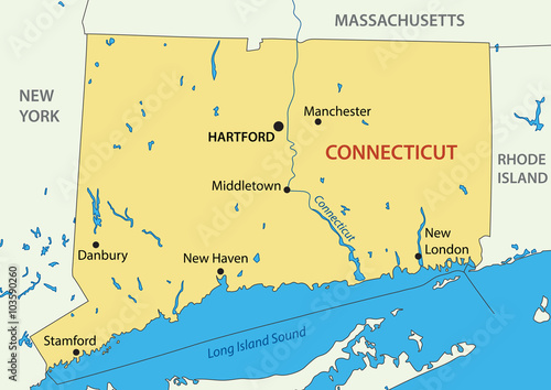 Connecticut - vector eps