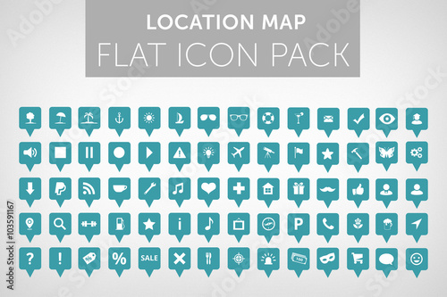 Location Map flat icon pack vol.1