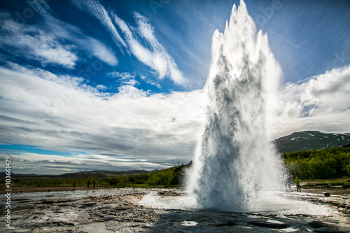 Iceland nature geyser 