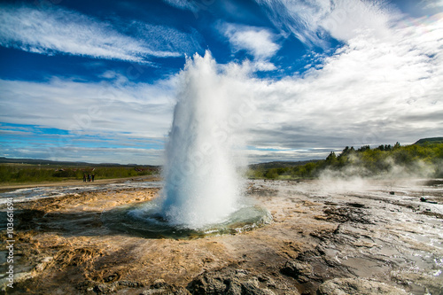Iceland nature geyser 