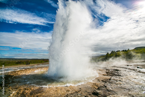 Iceland nature geyser 