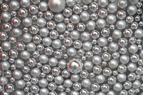 silver christmas balls background