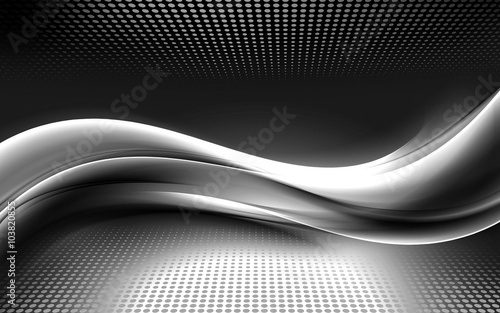 Trendy abstract raster waves background for design. Modern digital illustration.