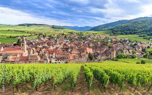 View of Riquewihr village in Alsace
