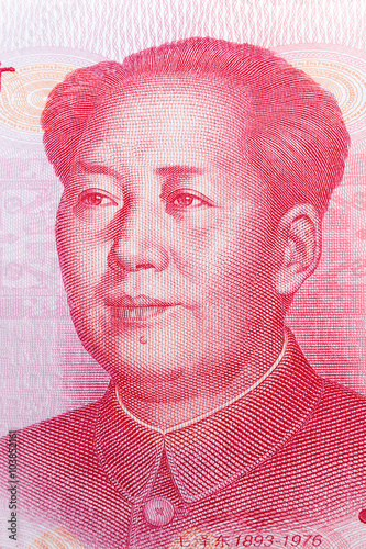 Mao Zedong on 100 chinese yuan banknote.