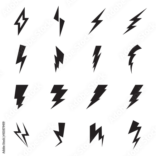 Lightning bolt icon. Vector illustration