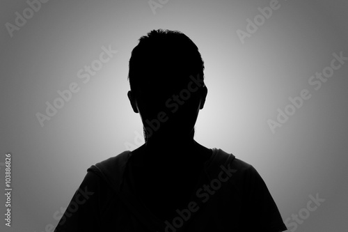 Silhouette woman portrait