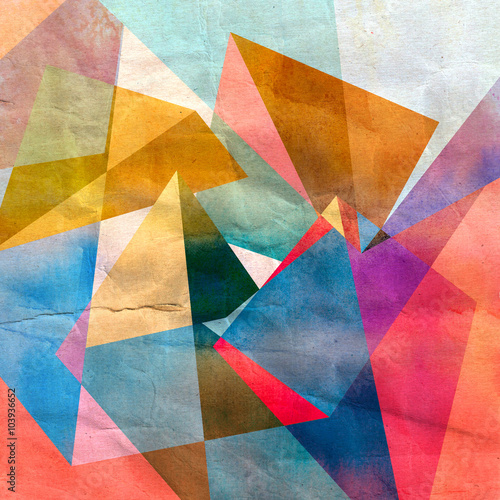 abstract watercolor geometric background