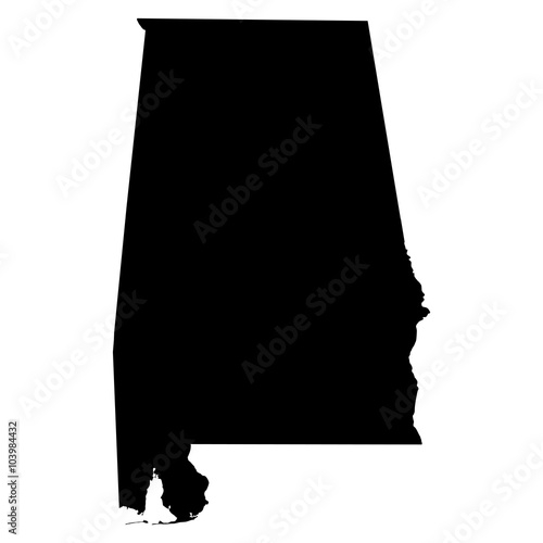 Alabama map on white background vector