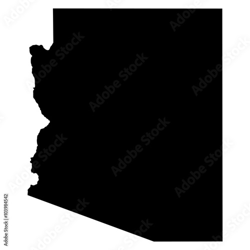Arizona map on white background vector