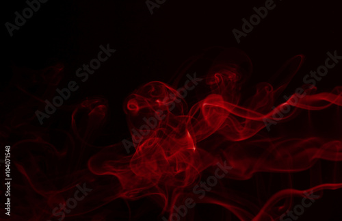 red smoke on isolated