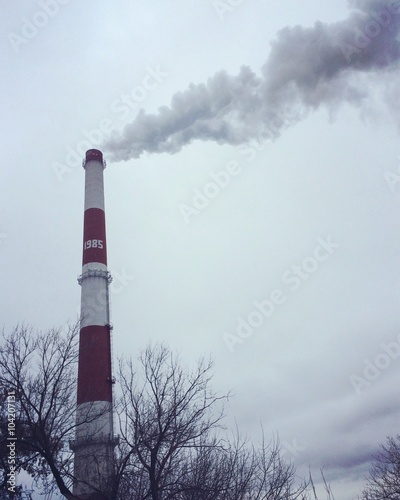 chimney of power station