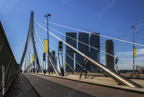 Erasmus bridge in Rotterdam, Holland, Netherlands.