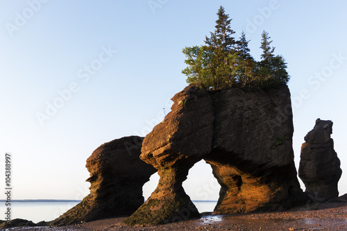 Hopewell Rocks in Canada at sunrise