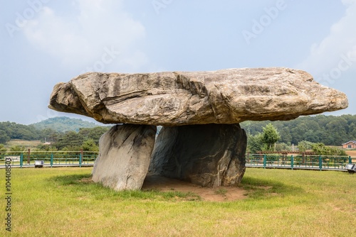 Ganghwa Dolmen, a stone grave or tomb, is located at Ganghwa County, Incheon city, South Korea.